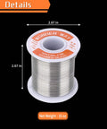 Sn60 Pb40 Solder Wire 2.0mm No Flux Core, 16oz spool for Stained Glass, Tiffany Lamps, Copper Foil, Church Glass Restoration.