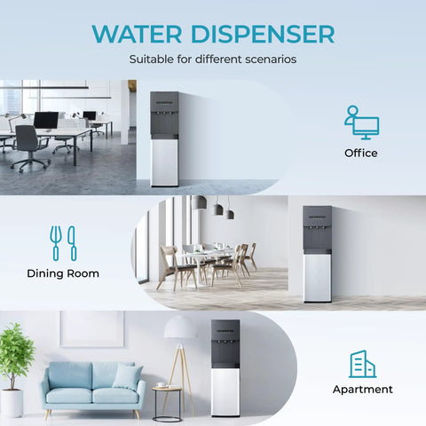 Bottom Loading Water Cooler Dispenser With Cold Warm And Hot for 5 Gallon Bottle in office dining room apartment settings