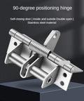 Heavy Duty Spring Loaded Cabinet Hinges With Fully Automatic Self Closing For Flawless 90 Degree Alignment And Silky Smooth Swing built from stainless steel.