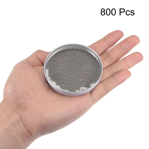 Bulk 800 Pack 2mm G200 Precision Bearing Balls In 201 Stainless Steel For Budget-Friendly, High-Durability Projects; Smooth Finish, Ideal For Small Motors, Robotics, DIY Kits, And Mechanical Applications, 800 pcs in hand