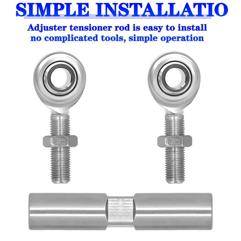 Five And A Half Inch Adjustable Tensioning Rod Heim Joint For Alternator Beefy Heavy Duty Stainless Steel Build Drop In Ready Compatible With Small Block Chevy And Big Block Chevy 350 454 Engines Pro Grade Replacement, stainless rod with Heim joints