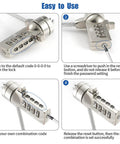 Heavy Duty Laptop Cable Lock With A Beefy Steel Core And Slick Combo Code To Lock Down iPads Tablets Laptops And Macbooks tutorial images showing lock reset process.