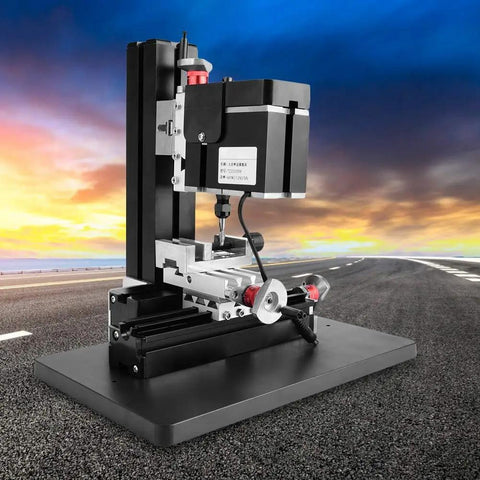Badass Mini Milling Machine For Wood And Plastic, 12000Rpm Benchtop Lathe With Bulletproof Metal Frame, Razor Sharp 0.02Mm Accuracy showing a close-up on its components.
