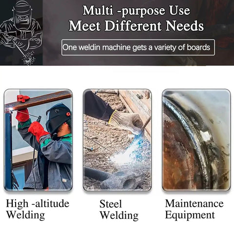 Multi-purpose welding use, features high-altitude, steel welding, and maintenance with 110V Arc Welder For Home Projects Portable Stick Welder With LCD Display And 200 Amp Capacity Beginner Friendly DIY Metal Welder For Copper Iron And Steel Hobbyist Tool Beast.