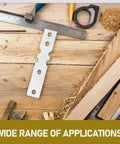 Heavy Duty Door Repair Plates 50 Pack For Iron And Wood Frames, flat plate on wood with tools, wide range of applications