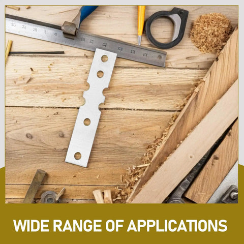 Heavy Duty Door Repair Plates 50 Pack For Iron And Wood Frames, flat plate on wood with tools, wide range of applications