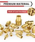 Super Tough Brass Hose Barb Connectors One Inch Barb Meets Three Quarter Male Npt Threads Street Smart Plumbing Setup lead-free brass adapters.