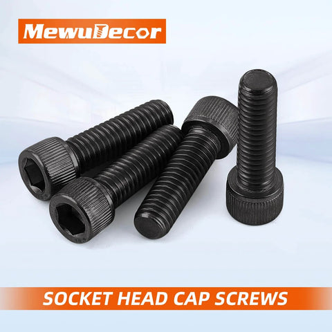 Heavy Duty 5/16-18 Socket Head Cap Screws 3/4 Inch Fully Threaded Allen Hex Drive Black Oxide 12.9 Grade Alloy Steel UNC Coarse Thread 10 Pack
