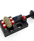 Top Rated Universal Mini Drill Press Vise With Snappy Quick Release Lever For Jewelry Crafting Watch Repair Diy Sculpting Sweet Abs Build. Compact vise securing a small item.