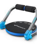 Heavy Duty Ab Machine Featuring Three Adjustable Resistance Settings with blue padded grips for core workouts and exercises.