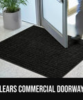 Beefy Heavy Duty Door Mat For High Traffic Areas Waterproof Traffic Guard Entryway Rug at an office entryway