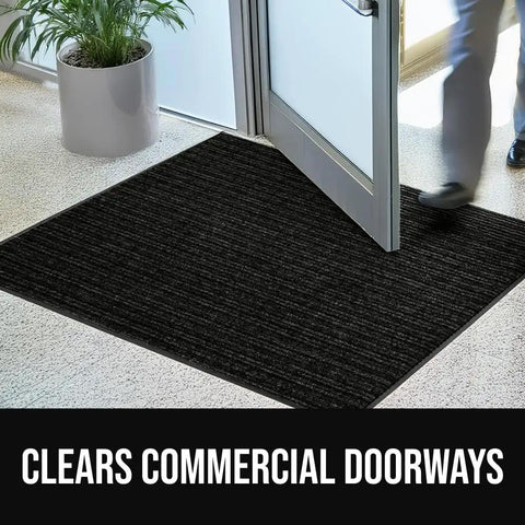 Beefy Heavy Duty Door Mat For High Traffic Areas Waterproof Traffic Guard Entryway Rug at an office entryway