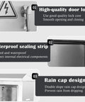 High-quality door lock and waterproof sealing of Heavy Duty 304 Stainless Steel Waterproof Electrical Box Enclosure For Street Lighting