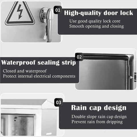 High-quality door lock and waterproof sealing of Heavy Duty 304 Stainless Steel Waterproof Electrical Box Enclosure For Street Lighting