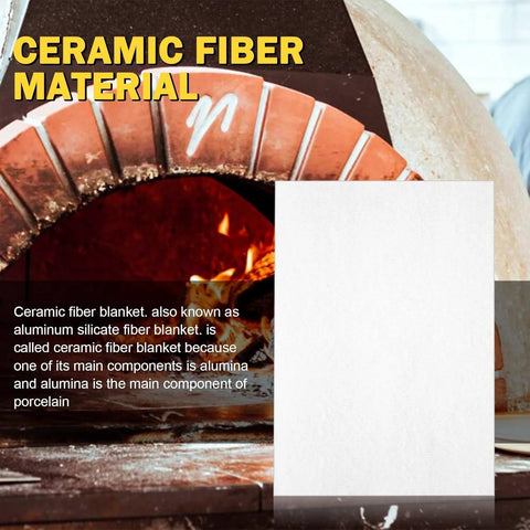 Ceramic fiber insulation sheet, light gray, 7 x 10 x 1/8 in, 8-pack for furnaces and stoves