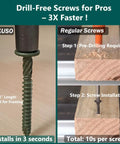 Tough As Nails Outdoor Timber Screws 40 Pack 5/16 X 12 Inch Self Drilling Lag Bolts shown with installation process tutorial.