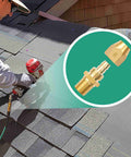 Two Pack Premium Solid Brass Pneumatic Reusable Hose End Repair Fittings With 3/8 Barb for roofing air hose repairs