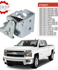 Heavy Duty Front Lower Door Hinge Left Side Knockout Grade Direct Swap Plug And Play on silver truck with specifications.