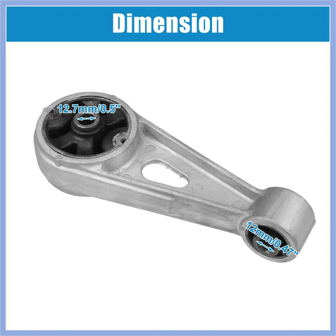 Heavy Duty Lower Engine Transmission Mount For Chevrolet Spark 1.2L 1.4L L4 Gas 2013 2014 with dimensions shown.