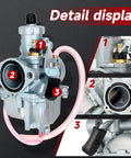 VM22 26mm Carburetor Throttle Assembly With Main Jets Kit Bolt On For Predator 212cc 224cc 196cc Non Hemi OHV Engines GX160 GX200 Clone Coleman CT200U Mini Bike Go Kart Baja MB200 Performance Parts