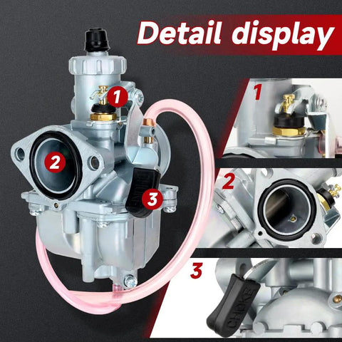 VM22 26mm Carburetor Throttle Assembly With Main Jets Kit Bolt On For Predator 212cc 224cc 196cc Non Hemi OHV Engines GX160 GX200 Clone Coleman CT200U Mini Bike Go Kart Baja MB200 Performance Parts