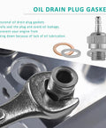 140 Piece Oil Drain Plug Gasket And Crush Washer Kit With 9 Sizes M11 M12 M14 M16 M18 M20 For Leak Proof Protection