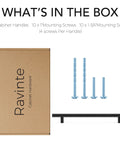 What's in the box of Matte Black 10 Inch Cabinet Handles Set For Kitchen Cabinets Stainless Steel Drawer Pulls, screws included