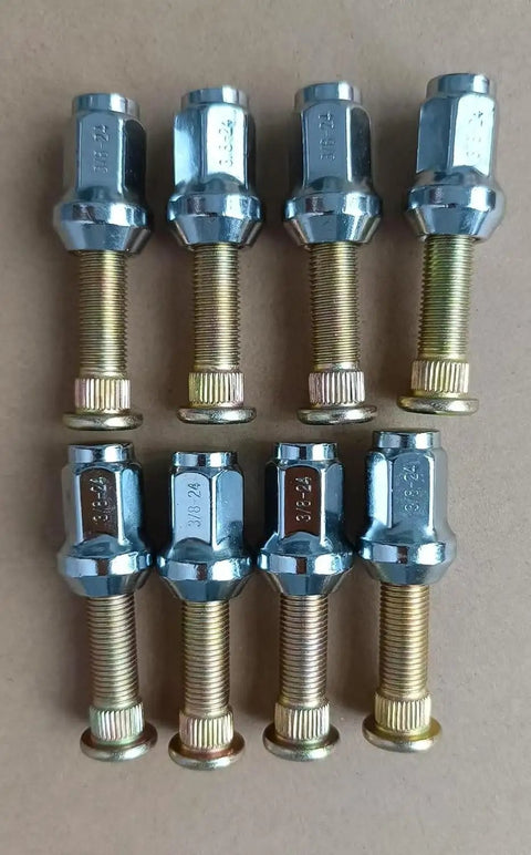 Beefy Wheel Studs And Lug Nuts Kit Replacement For Sportsman 570 SP 2015 2025 ATV Front And Rear, Ranger 700 800 570 UTV RZR 900 Models 8 Pc 3/8-24