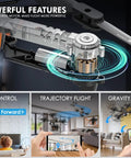 Mini Drone With 1080P HD FPV Camera For Kids RC Quadcopter With Altitude Hold Gravity Sensor Dual Batteries Live Video Via App Easy Remote Control Toy For Boys And Girls Black showing features like voice control and trajectory flight.