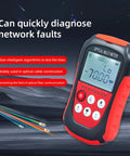 4-In-1 Optical Power Meter, Visual Fault Locator And RJ45 Tester for fiber optic network maintenance, handheld device with display