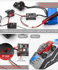 2204 2400KV Brushless Outrunner Motor With Transmission And 30A ESC Upgrade for SCX24 Crawler setup instructions and performance test
