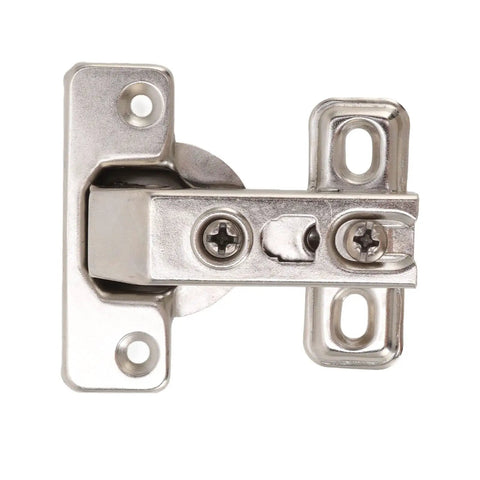 Three Piece Folding Cabinet Hinges Zinc Alloy With Soft Close Buffer 180 Degree Action Short Arm for cabinets