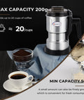 Electric Coffee And Spice Grinder Mini Mill 250W, 200ml Capacity Dry Grinding, Stainless Steel Blade on kitchen counter with coffee