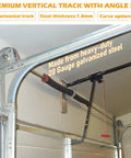 Garage Door Curved Track R15 Pair For Smooth Opening Durable Replacement Rails visible in a garage installation