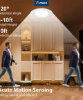 5 To 6 Inch LED Recessed Can Lights With PIR Motion Sensor, 5CCT, Auto On Within Ten Feet And Auto Off After Thirty Or One Hundred Twenty Seconds, No Sweat Install, 1 Pack in hallway with 120° detection