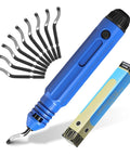 Flexible Pipe Deburring Tool with Swivel Blades and Anti Slip Handle Beefy 10 High Speed Steel Blades for Metal Surfaces