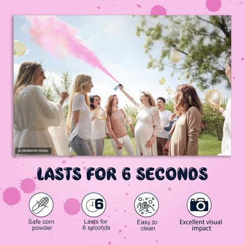 Absolutely Rad 2 Piece Pink Gender Reveal Fire Extinguisher Set With Four Heavy Duty Confetti Cannons For A Killer Baby Shower Announcement Scene Stealing Blast Up To Fifteen Feet