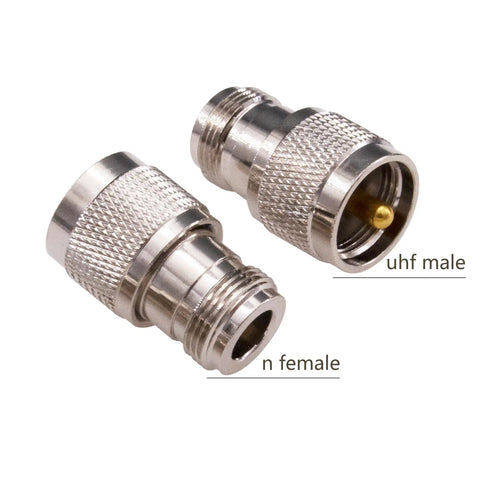 UHF Male PL259 To N Female RF Coaxial Adapter Connector For Antennas Radios WiFi Telecom Wireless LAN And Microwave Gear 50 Ohm