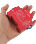 Slick Automatic Aerosol Fire Extinguisher With Smart Sensor Detection in hand, compact size for cars and trucks, easy to use.