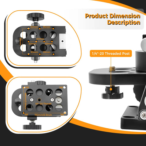 Easy Setup Guide Scope Mount For Finderscope Quick Mount dimensions and threaded post details