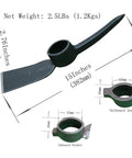 Heavy Duty Forged Mattock Pick With Beveled Edge, Mighty Pickaxe Head For Digging And Landscaping, 2.5 Lb Mattock Hoe Tool dimensions