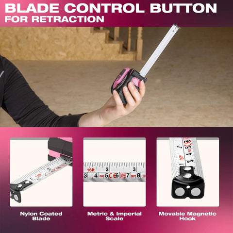 Two In One Laser Tape Measure With 215 Ft Laser Range And 16 Ft Manual Tape, Clear Laser Distance Readout On Screen, Post Datum Mode For Starting Measurements, Durable Ergonomic Grip, Pro Grade Tool For DIY Builders And Pros; retractable blade
