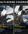 Professional Hvlp Spray Gun Double Pack featuring full-size and mini guns for auto body refinishing tasks.