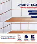 White Peel And Stick Trim For Backsplash Tile Edges 30 Ft Self Adhesive Flexible Corner Decor Waterproof PVC Trim For Walls Edges