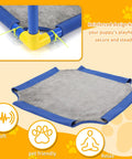 Soft pet-friendly mat of Indoor Puppy Play Gym With Hanging Toys And 8 Enrichment Toys For Small Dogs Cats And Other Pets PVC Frame