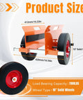 Heavy Duty Panel Dolly 1100 Lbs Capacity For Drywall Doors Slabs And Wood Panels Adjustable Material Mover with 10 Inch Wheels