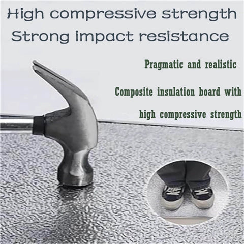 Hammer on Heat Shield Board For Stoves And Appliances, Waterproof Thermal Panel 44 By 24 Inch, demonstrating strength.