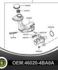 Nissan Rogue Brake Master Cylinder Fluid Reservoir Cap Replacement Fits 2.5L And Rogue Sport 2.0L OEM schematic diagram