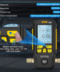 Digital Vacuum Gauge For HVAC With Leak Test And Evacuation Mode, 0-2000 mbar Range, Auto Evacuation For Moisture Removal, Real-Time Delta P Tracking, Four-Unit Display For Quick Pressure Checks on handheld gauge