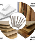 JMIATRY 8-pack 1/4 in HSS end mills, 4-flute, straight shank CNC cutters for wood and metal